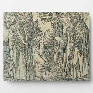 Plaque Photo Collecting Herbs for Medicine, 1534 (coupe à bois)