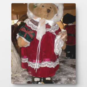 Plaque Photo Collection de nounours patineurs de Noël.
