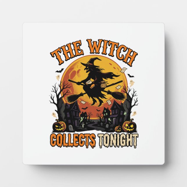 Plaque Photo Collection de sorcière d'Halloween Humour (Devant)
