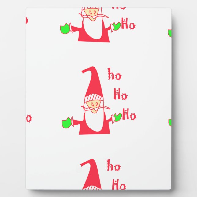 Plaque Photo Collection Père Noël de souris caricaturales amusa (Devant)