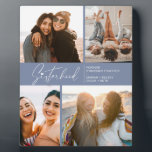 Plaque Photo Collection photo de la Sisterhood moderne Smoky Bl<br><div class="desc">Profitez d'un collage photo spécial gardienne de vos soeurs ou de vos meilleurs amis. Avec une typographie de style signature avec un coeur sur le dessus et du texte pour vous de customiser. Si vous souhaitez modifier la taille de la police, la couleur, etc., cliquez sur personnaliser pour accéder au...</div>