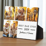 Plaque Photo Collection photo moderne Best Papa Ever Fête des p<br><div class="desc">Célébrez un père spécial avec cette plaque de collage photo de la Fête des pères Best Dad Ever moderne. Personnalisez avec vos photos de famille préférées, l'année et les noms pour créer un souvenir unique et élégant. Doté d'un design contemporain épuré et d'une typographie intemporelle, il est parfait pour la...</div>