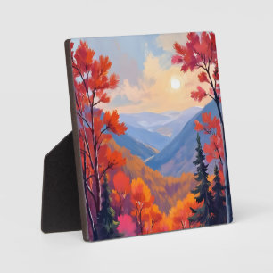 Plaque Photo Collines d'automne Feuillage de feuilles d'autom