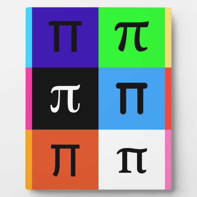 Plaque Photo colorblock happy pi day (Devant)