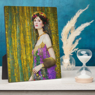 Plaque Photo Coloré style Klimt Collage Portrait de femme