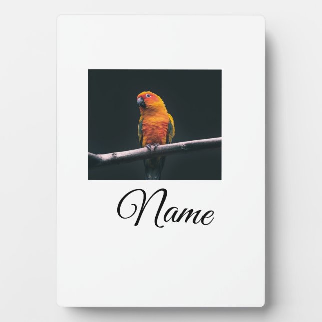 Plaque Photo Colorful animal add name photo custom throw (Devant)