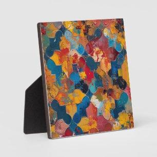 Plaque Photo Colorful Arabesque Abstrait - Décoratif géométriqu