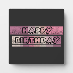 Plaque Photo colorful happy birthday