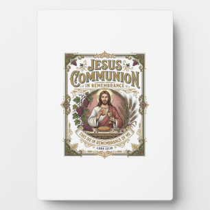 Plaque Photo Communion Jésus Communion Jésus Foi chrétienne Vi