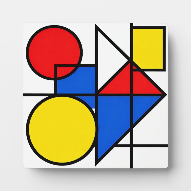 Plaque Photo Composition de couleurs primaires de Mondrian (Devant)