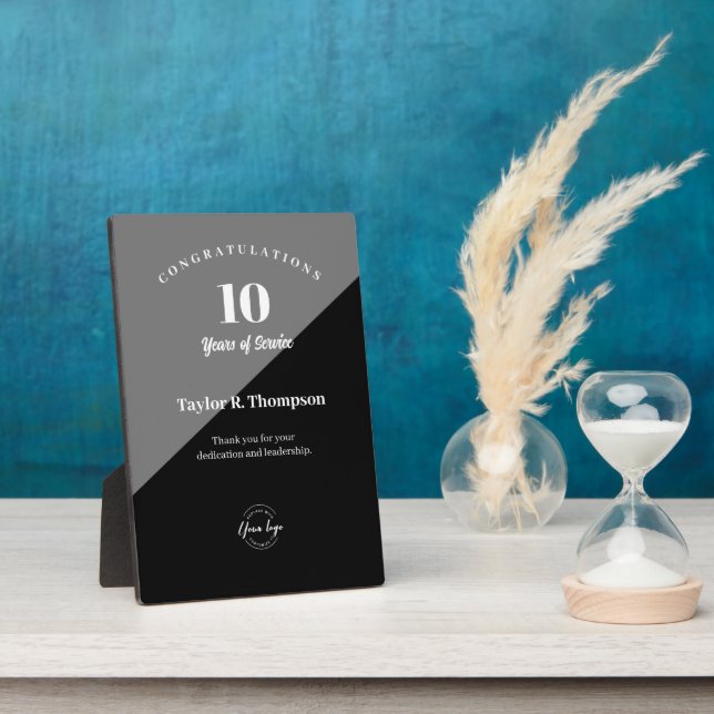 Plaque Photo Comptabilisation des années de service des employé (Côté)