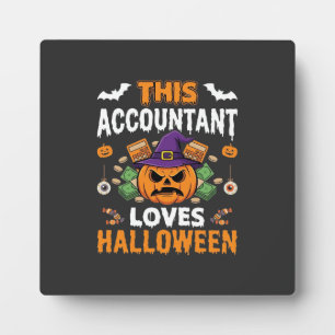 Plaque Photo Comptable Aime Halloween Citrouille Comptable Desi