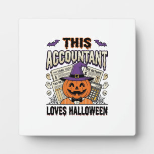 Plaque Photo Comptable Halloween Drôle Saison fiscale effrayant