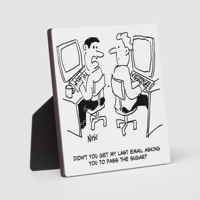 Plaque Photo Computer Operator Emails Requesting Sugar (Recto)