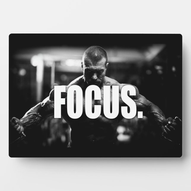 Plaque Photo CONCENTRATION - Motivation "Body building" (Devant)