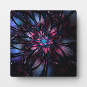 Plaque Photo Conception Abstraite des fleurs fractales.
