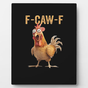 Plaque Photo Conception Classique de Blague de Poulet Criant Dr