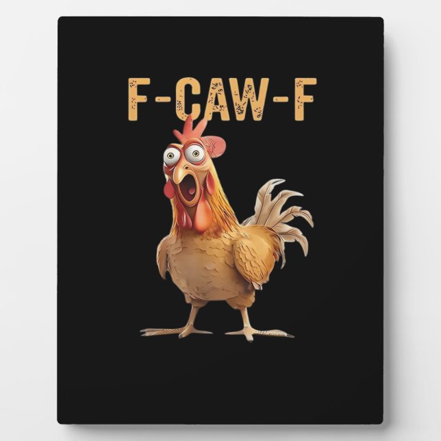 Plaque Photo Conception Classique de Blague de Poulet Criant Dr (Devant)