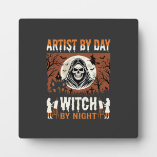 Plaque Photo Conception d'artiste d'Halloween de jour Sorcière