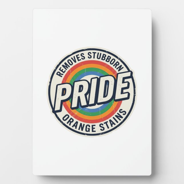 Plaque Photo Conception de badge arc-en-ciel de protestation de (Devant)