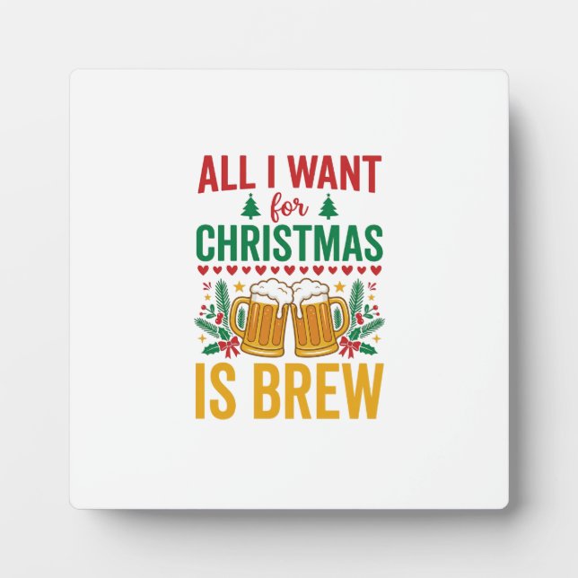Plaque Photo Conception de boisson de vacances Christmas Brew (Devant)