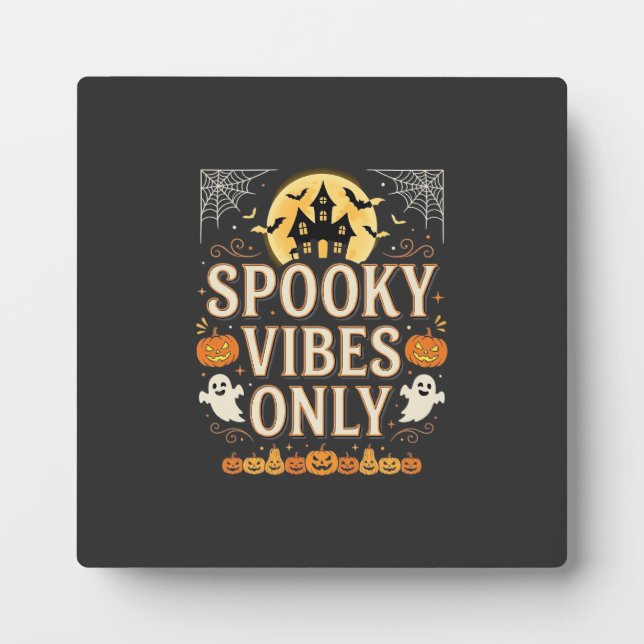 Plaque Photo Conception de château fantôme Halloween Vibes Somb (Devant)