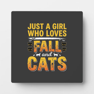 Plaque Photo Conception de chats d'automne Halloween fille_1