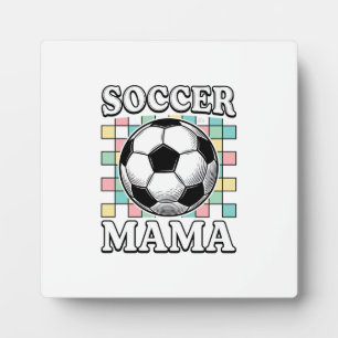 Plaque Photo Conception de chemise de gravure de maman de footb
