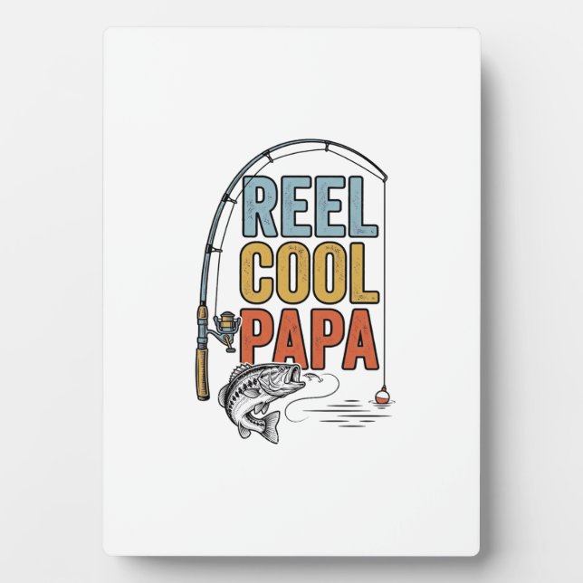 Plaque Photo Conception de chemise de pêche Reel Cool Papa_1 (Devant)