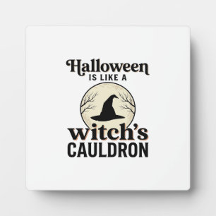 Plaque Photo Conception de chemise de ville d'Halloween de chât
