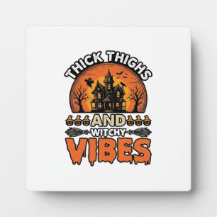 Plaque Photo Conception de chemise Halloween Thick Thighs Witch