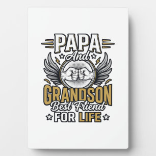 Plaque Photo Conception de chemise Papa et petit-fils meilleurs