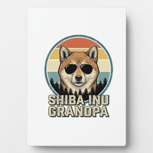 Plaque Photo Conception de chemise pour chien grand-père Shiba