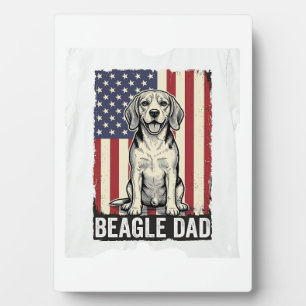 Plaque Photo Conception de chemise pour chien vintage patriotiq