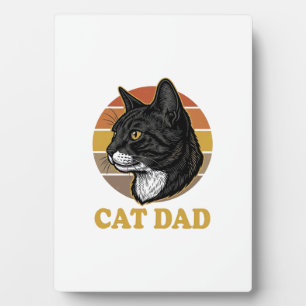 Plaque Photo Conception de chemise pour papa chat vintage amate