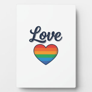 Plaque Photo Conception de chemise vectorielle Love Rainbow Hea