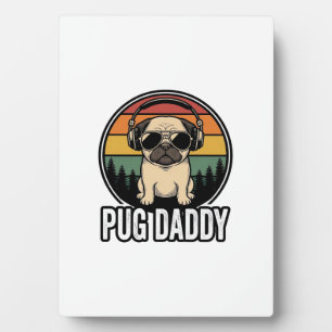 Plaque Photo Conception de chemise vectorielle pour chien Pug D
