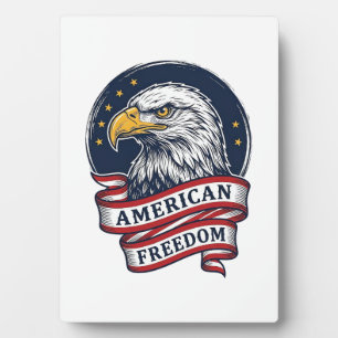 Plaque Photo Conception de chemise vectorielle ruban patriotiqu