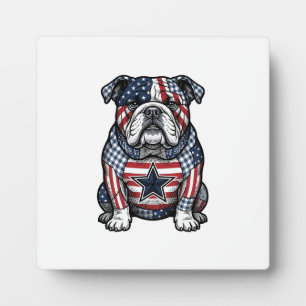 Plaque Photo Conception de chemise vectorielle vintage Bulldog