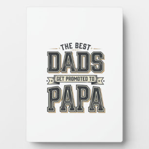 Plaque Photo Conception de chemise Vintage Best Dads promu en P