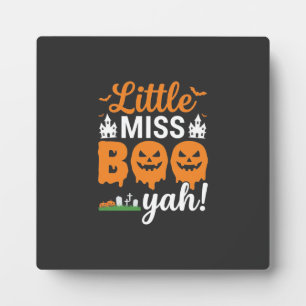 Plaque Photo Conception de citrouille Halloween Little Miss Boo