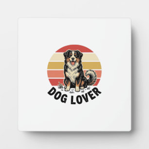 Plaque Photo Conception de coucher de soleil de chien mignon gr