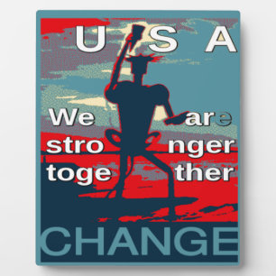 Plaque Photo Conception de dessin graphique patriotique USA Esp