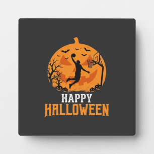 Plaque Photo Conception de dunk de basket-ball Halloween citrou