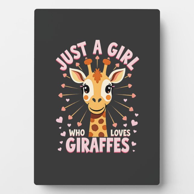 Plaque Photo Conception de girafe drôle pour femmes filles safa (Devant)