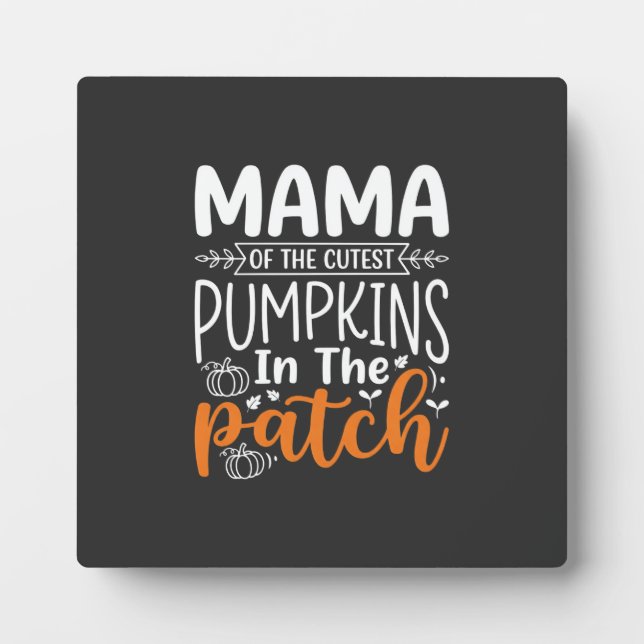 Plaque Photo Conception de Halloween Mama Pumpkins Patch_1 (Devant)