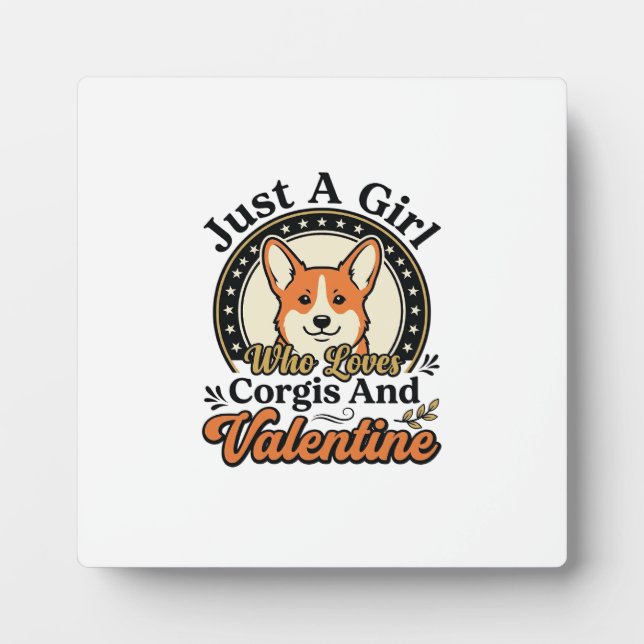Plaque Photo Conception de la Saint-Valentin Corgi pour les ama (Devant)