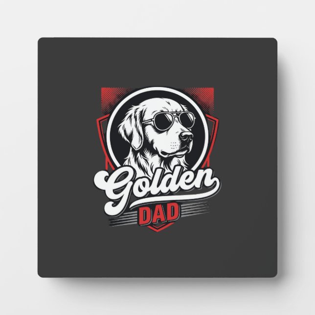 Plaque Photo Conception de lunettes de soleil Golden Retriever  (Devant)