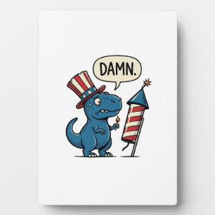 Plaque Photo Conception de T-shirt de feu d'artifice de T-Rex p