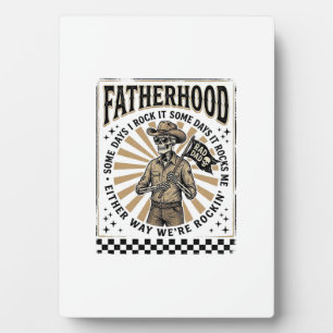 Plaque Photo Conception de T-shirt de papa cowboy squelette vin